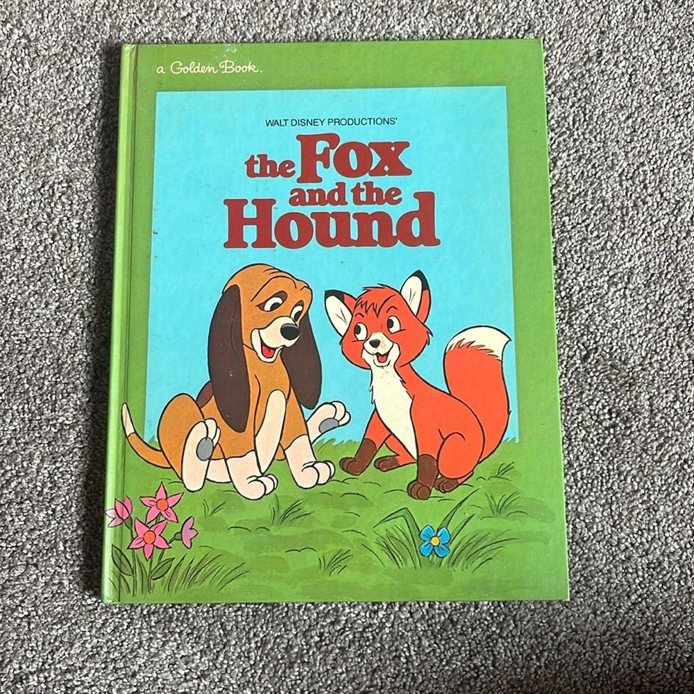 Vintage The Fox And The Hound Walt Disney Productions Large Golden Golden Press